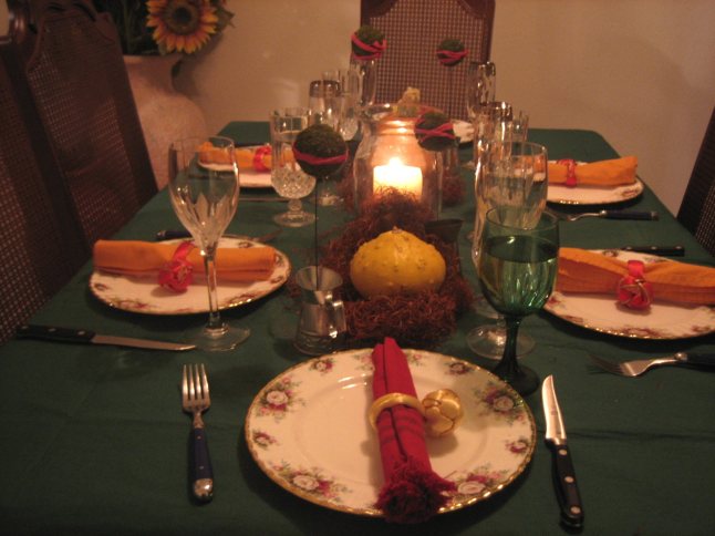 Thanksgiving table decoration